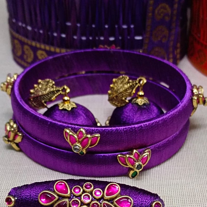 Silk Thread Jewelry Set 4